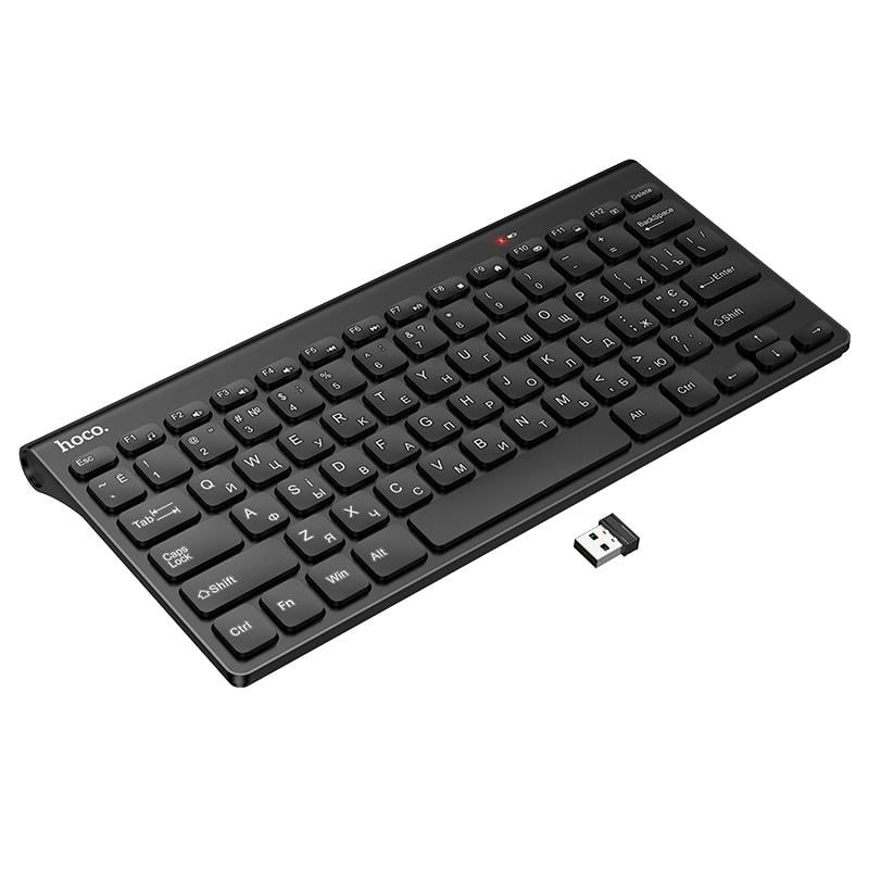 Клавіатура Hoco GM70 Dragon 2.4G wireless mini keyboard Ukrainian version Black (6942007678957)