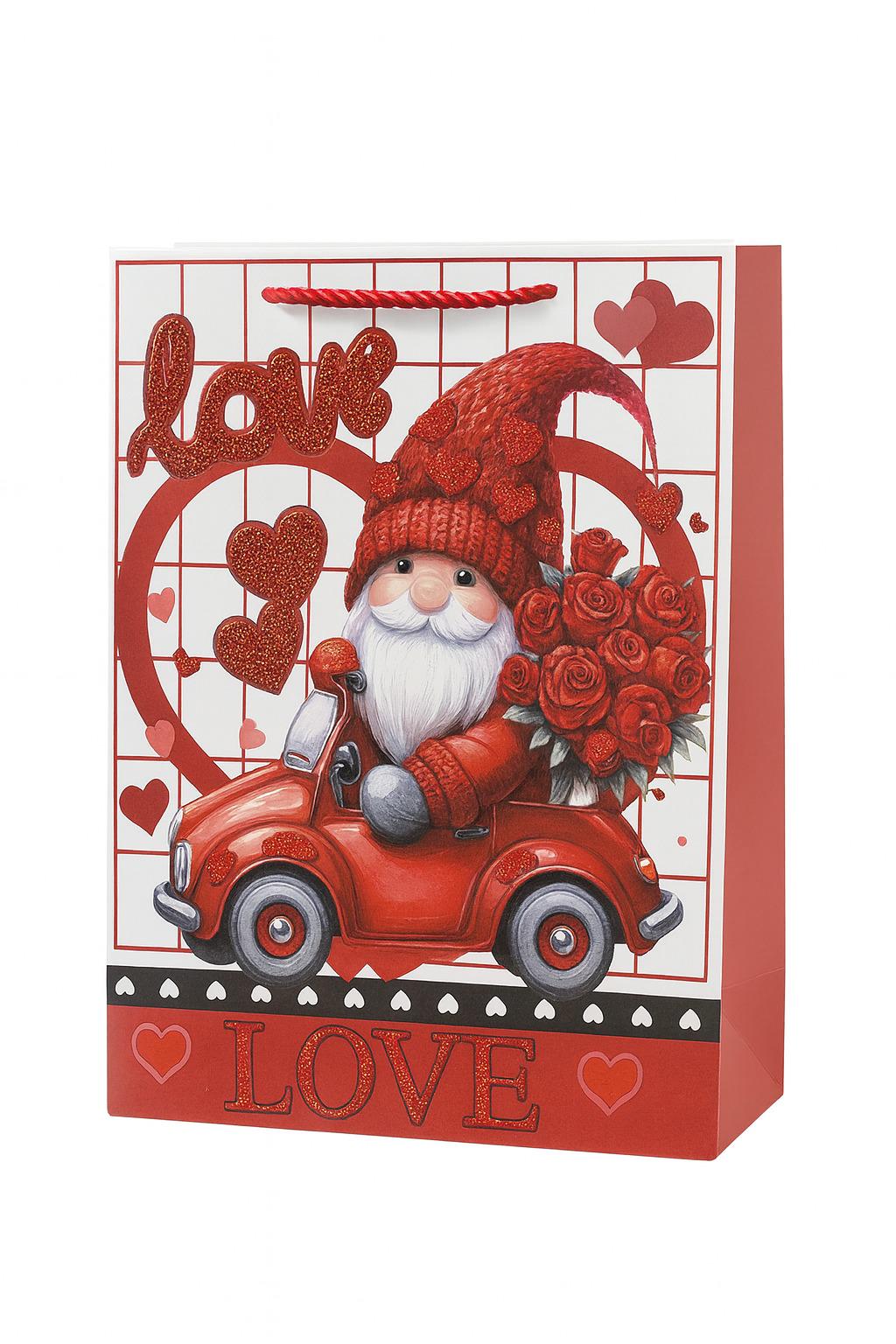 Пакет подарочный бумажный Love You L 31х40х12 см (R98086-L)