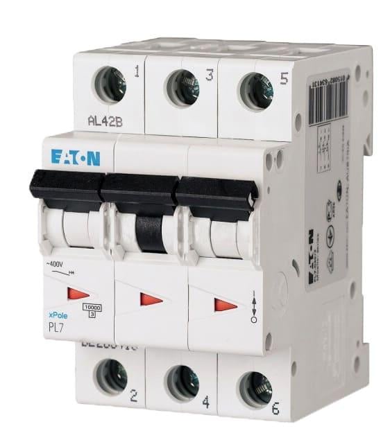 Автоматичний вимикач Eaton Moeller 40A 10kA 3 полюси тип D PL7-D40/3 (42517)