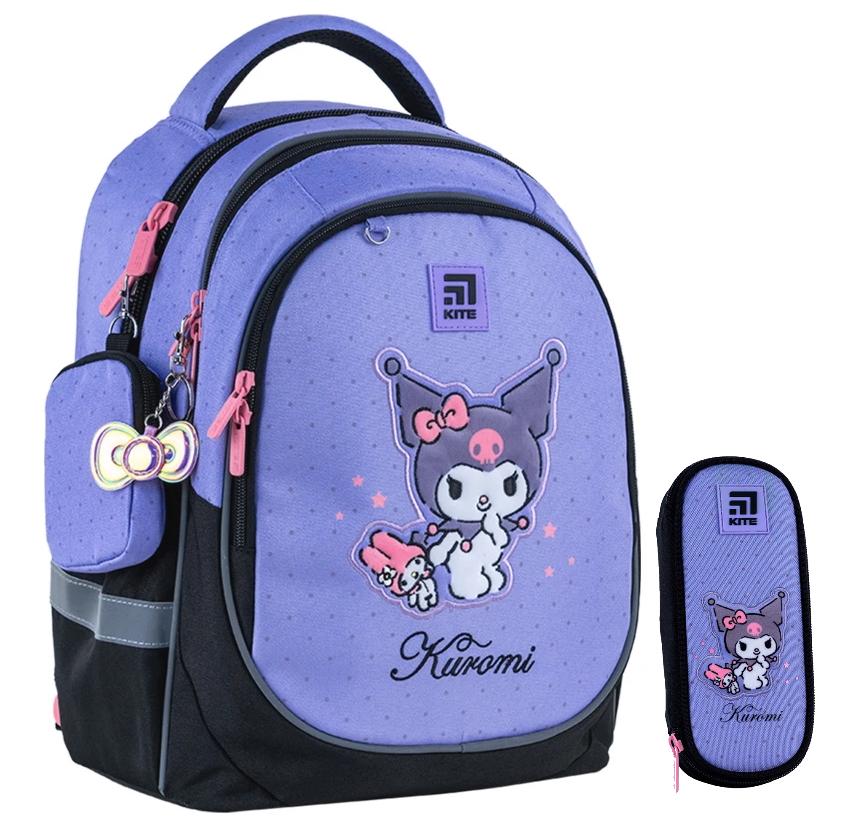 Рюкзак школьный ортопедический/пенал Kite Education Kuromi (202832)