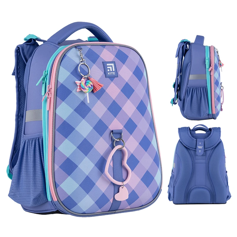 Рюкзак школьный каркасный KITE Education Purple Chequer (K24-531M-2) - фото 6