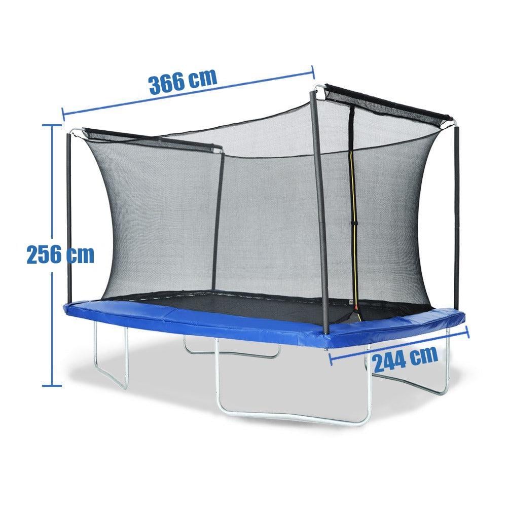 Батут прямокутний із внутрішньою сіткою WellActive 366х244 см (27001651) - фото 4