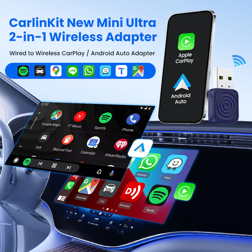 Адаптер бездротовий Carlinkit Mini Ultra для CarPlay та Android Auto - фото 3 Адаптер бездротовий Carlinkit Mini Ultra для CarPlay та Android Auto - фото 3