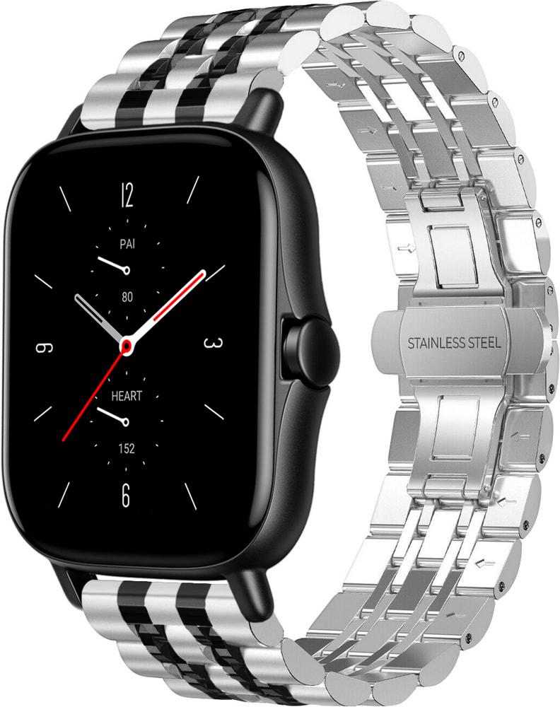 Браслет металлический Spinye Line 20 мм Silver/Black (29035-69)