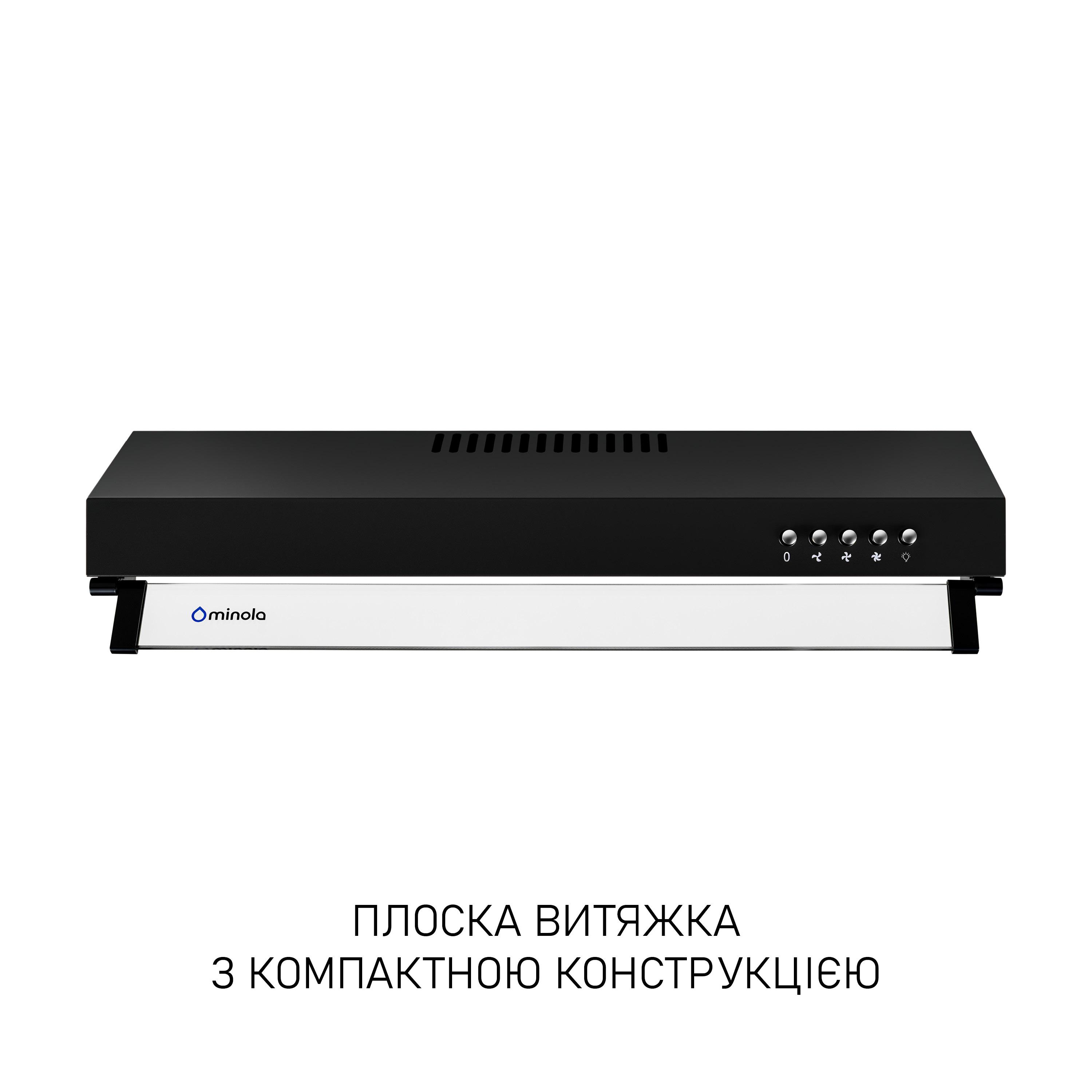 Вытяжка плоская Minola HPL 522 Black (5905538402461) - фото 2 Вытяжка плоская Minola HPL 522 Black (5905538402461) - фото 2