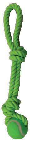 Іграшка для собак Croci JUICE канат з двома вузлами та м'ячем 40 см Зелений (1199892547) - фото 1 Іграшка для собак Croci JUICE канат з двома вузлами та м'ячем 40 см Зелений (1199892547) - фото 1