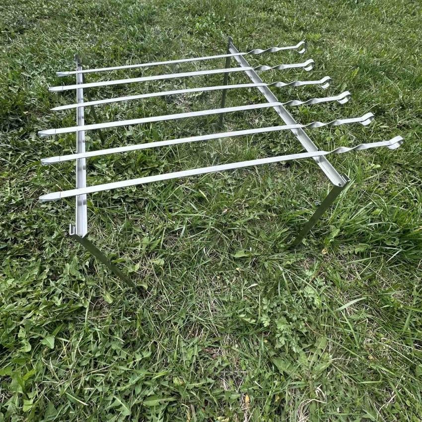 Набір для барбекю Stenson MH-0158 у чохлі мангал/шампури 6 шт. (2580667819) - фото 3