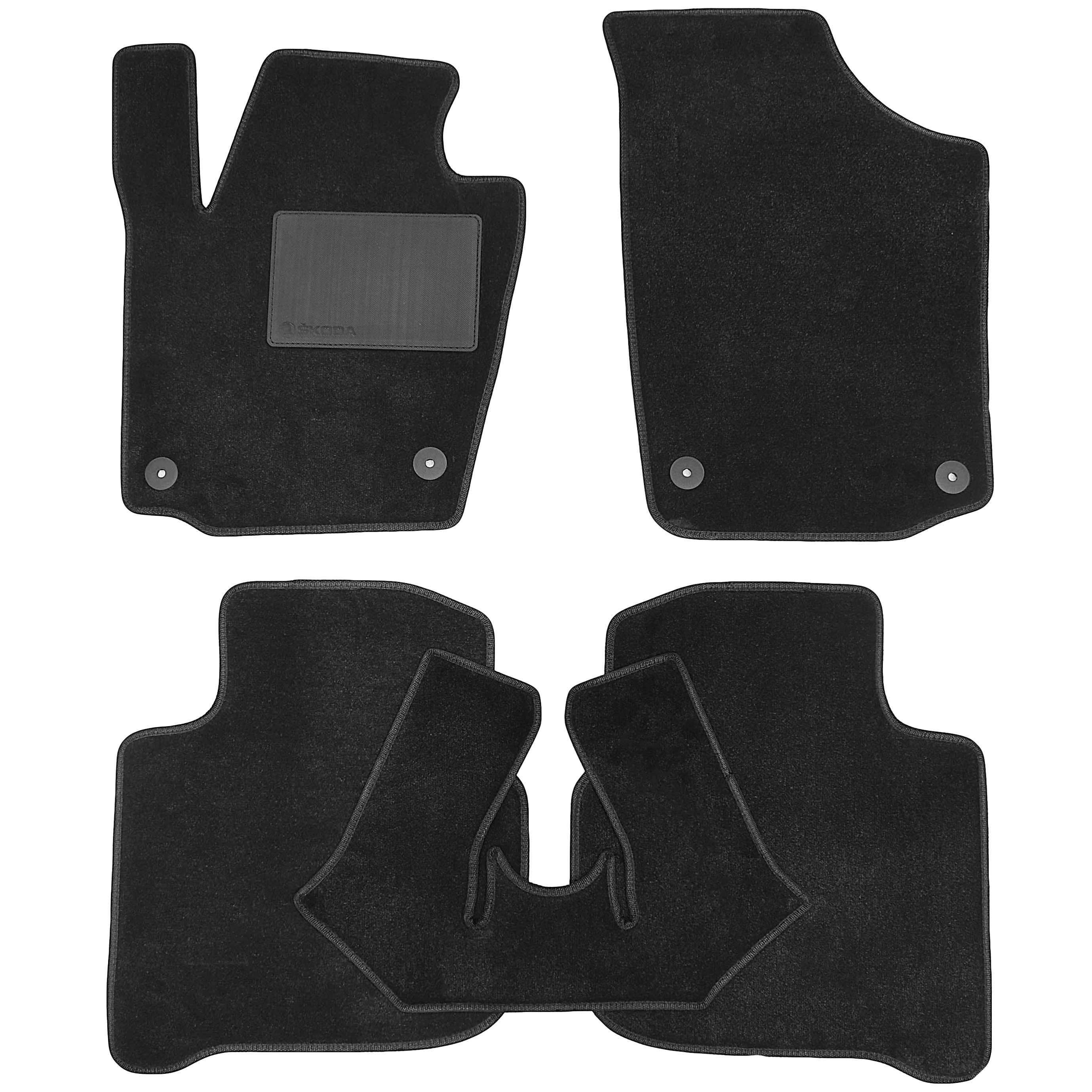 Коврики в салон для Skoda Rapid '13 текстильные Optimal Черный