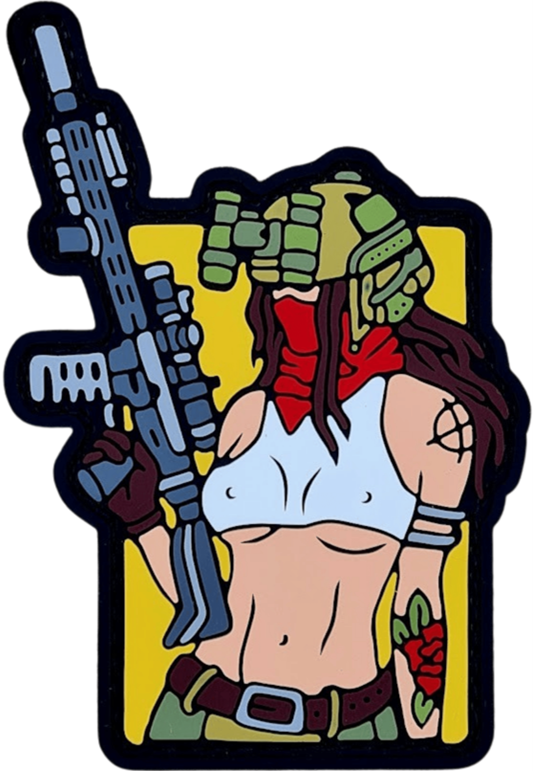 Патч ПВХ TACTICAL GIRL Желтый (PATCH-068)