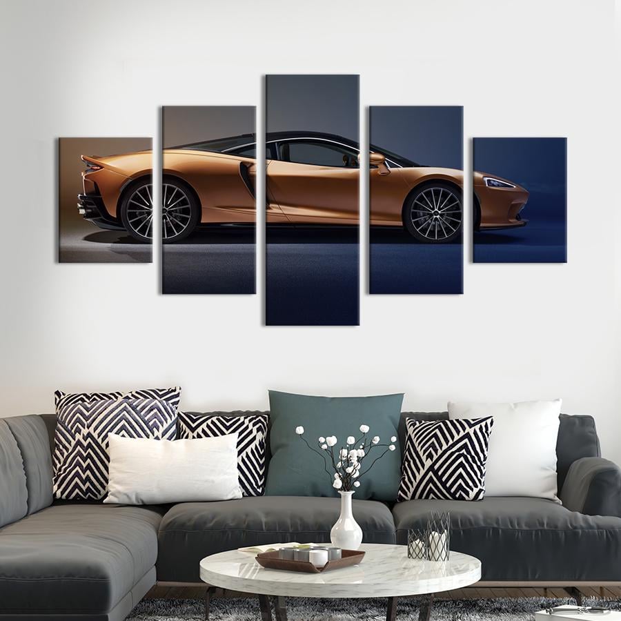Картина на холсте Прекрасный золотой McLaren 112x54 см (1357-52)