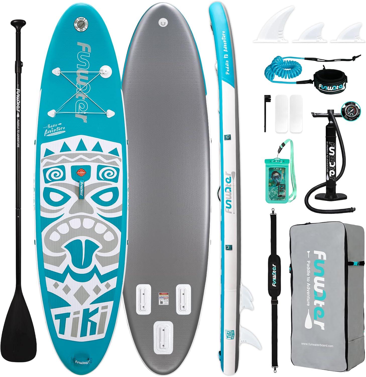SUP-доска надувная Funwater Paddleboard Tiki 10" 8в1 320x84x15 см - фото 5