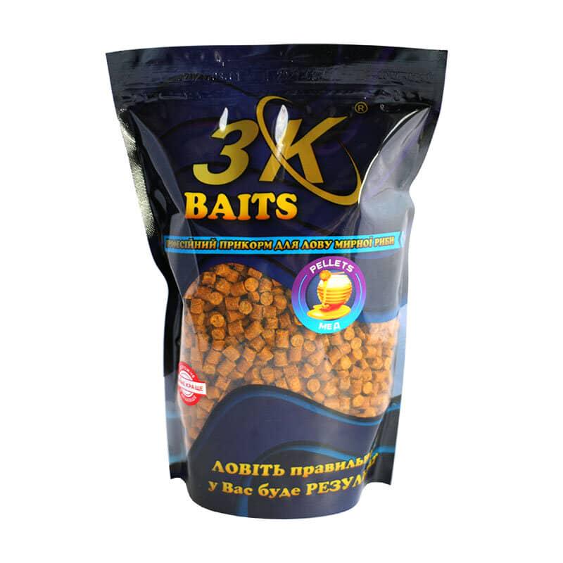 Пеллетс 3KBaits 6 мм 800 г Мёд (3KB1144)