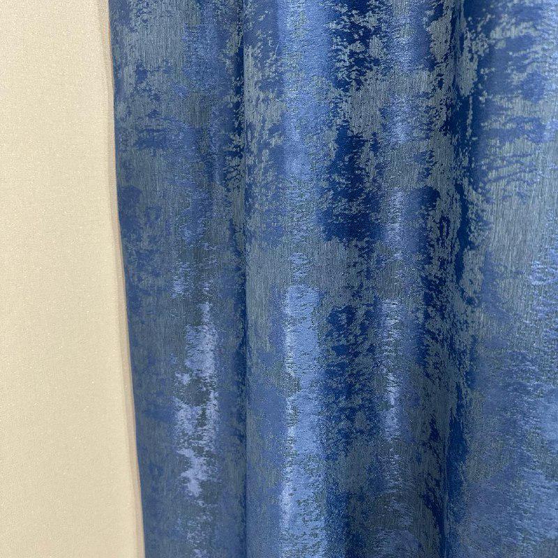 Штори жакардові з мармуровим візерунком середнє затемнення 1,5x2,7 м 2 шт. Синій (К1039-27) - фото 4 Штори жакардові з мармуровим візерунком середнє затемнення 1,5x2,7 м 2 шт. Синій (К1039-27) - фото 4