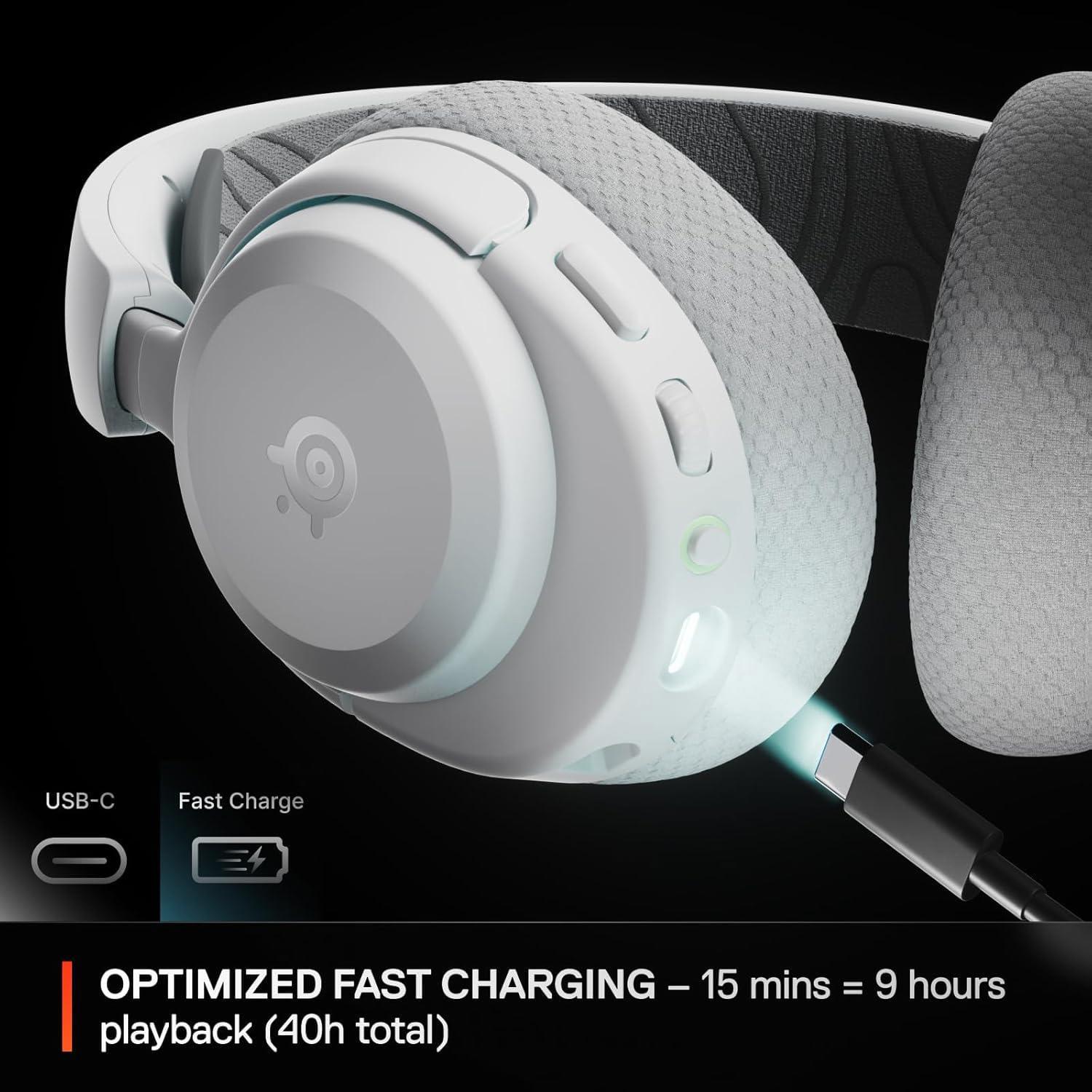 Беспроводные наушники SteelSeries Arctis Nova 3P Wireless MultiPlatform White (61687) - фото 6