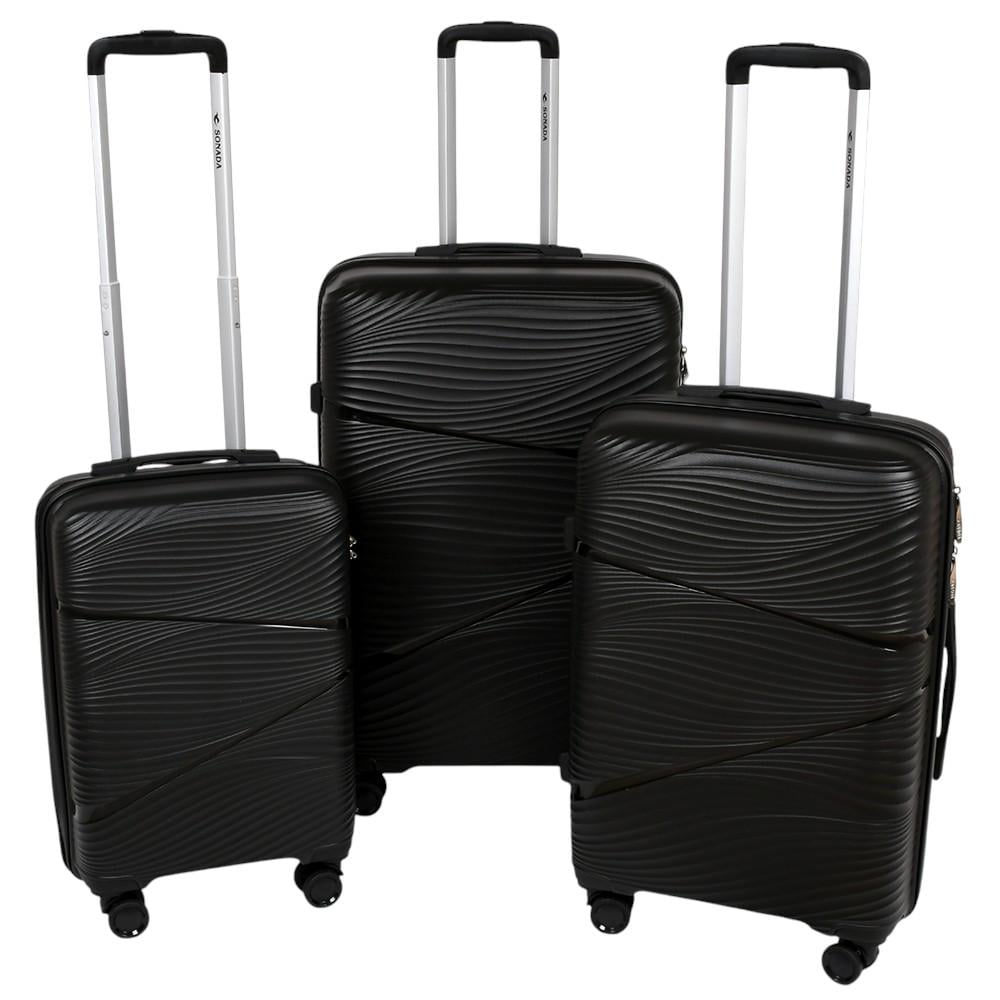 Набор чемоданов R37253-BK 3 шт. 20/24/28'' из ударопрочного полипропилена Черный