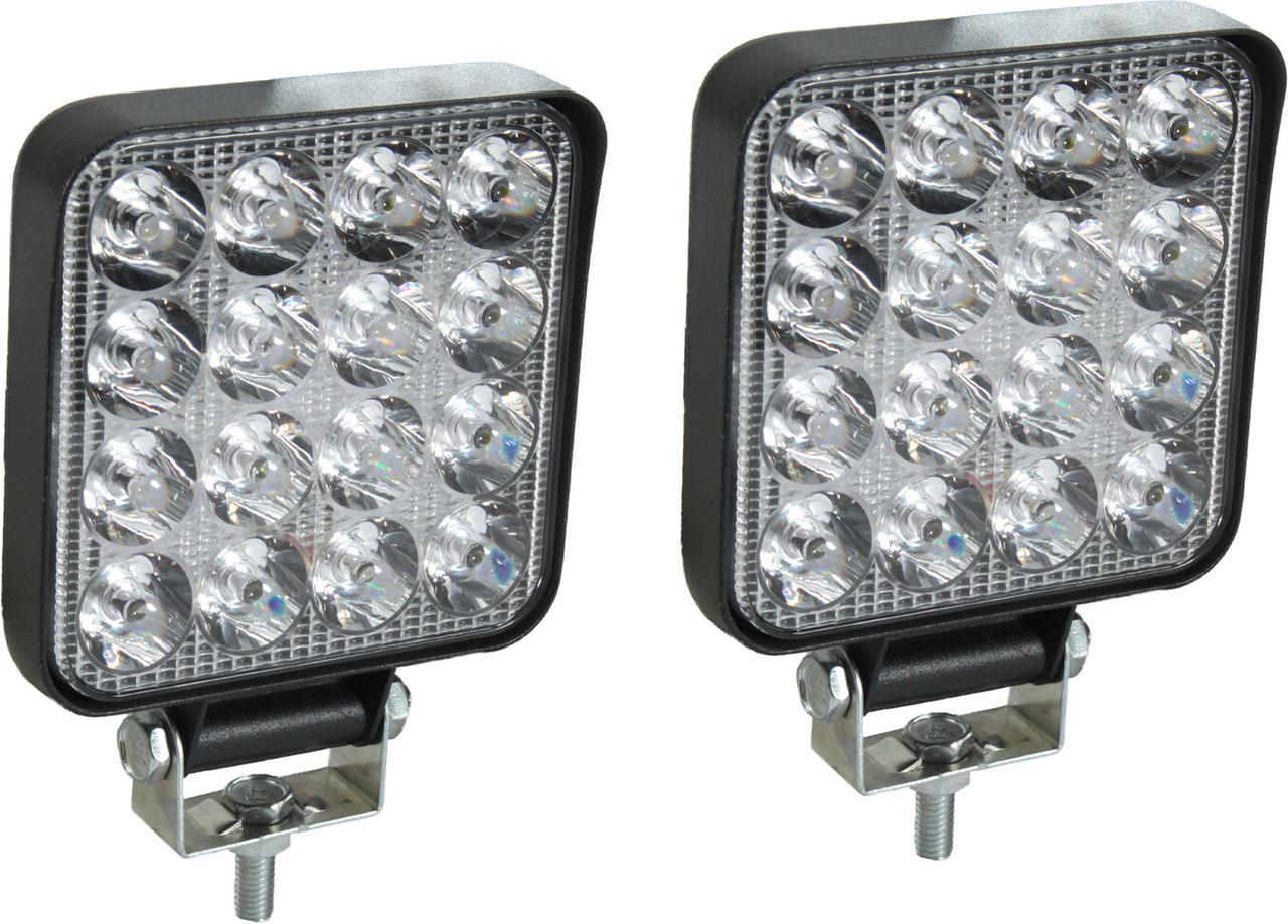 Фара светодиодная LED 48W 6000К 85х85х18 мм 2 шт.