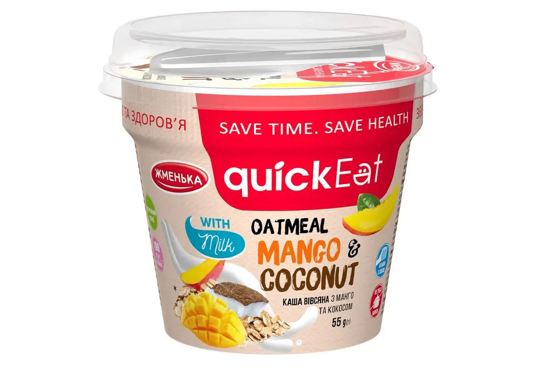 Каша овсяная с манго и кокосом Жменька Quick Eat 55 г (4820152182388)