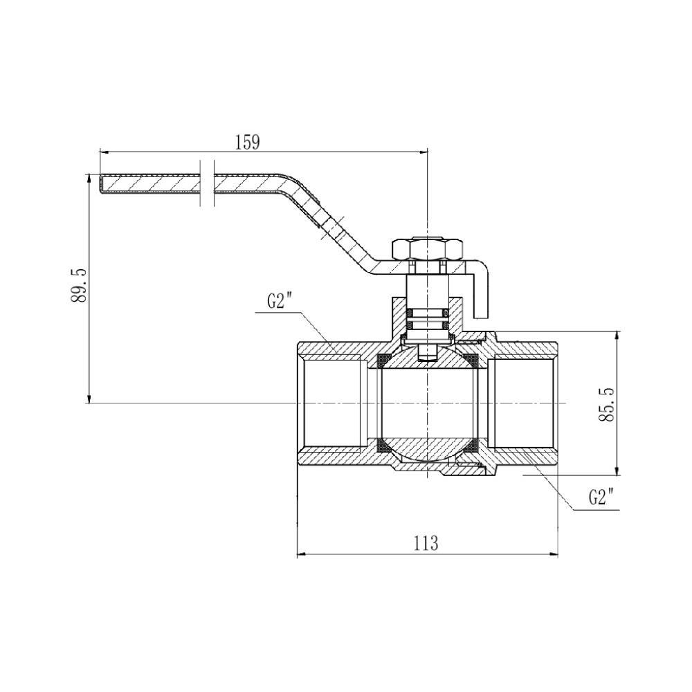 Кран шаровой SD Forte для газа ручка 2" ВР (SD00010548) - фото 2 Кран шаровой SD Forte для газа ручка 2" ВР (SD00010548) - фото 2