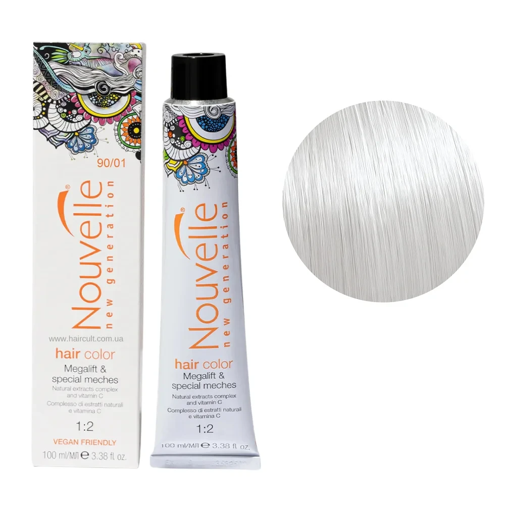 Краска для волос Nouvelle Hair Color 90/01 ​​Платина 100 мл
