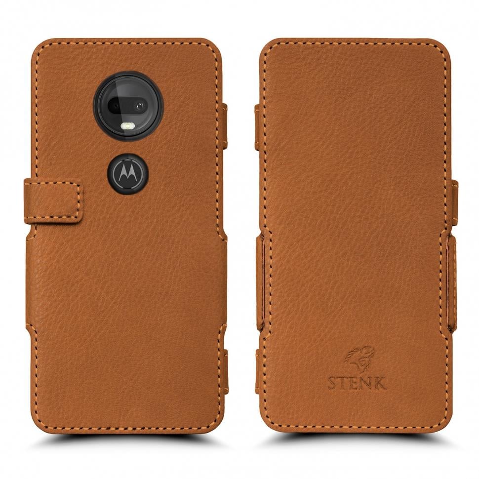 Чехол книжка Stenk Prime для Motorola Moto G7 Plus Camel (63656)