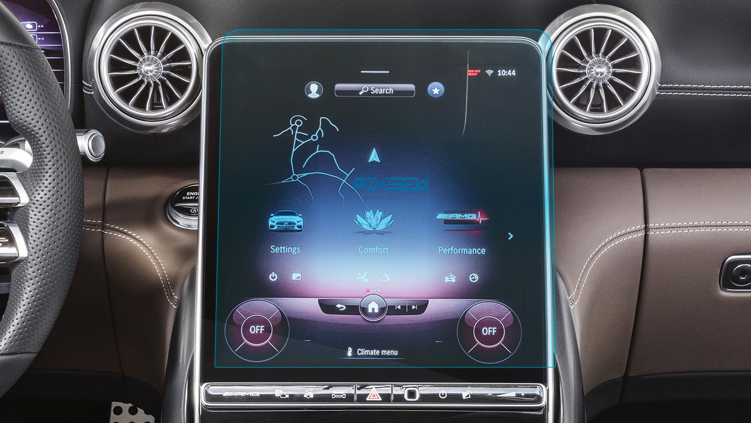 Стекло защитное Pixsel гибридный глянец на монитор Mercedes Benz SL CLASS 13,5“ 2022