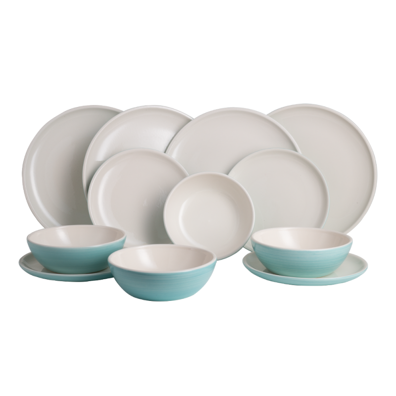 Набір керамічного посуду Vintage Cuisine на 4 особи М'ятний