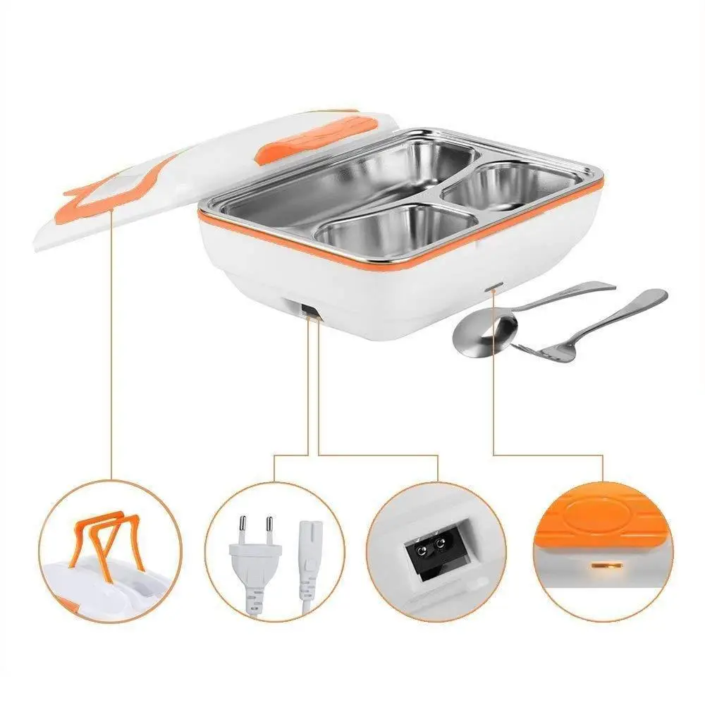 Ланч-бокс с подогревом еды от сети 220 V 820 мл (3234623523525) - фото 5