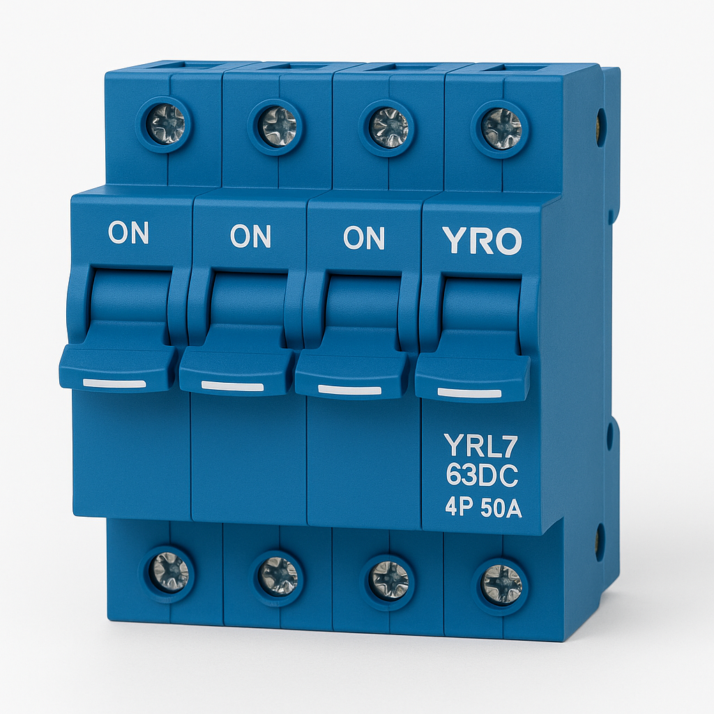 Автоматичний вимикач постійного струму YRO YRL7-63DC 4P 50A 1000V (29725996)