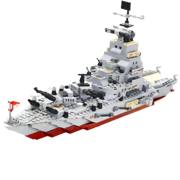 Конструктор військовий корабель 1068 деталей 3 фігурки (29599822)