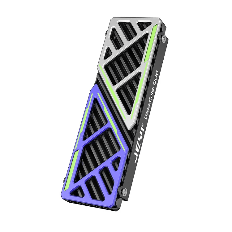 Радиатор JEYI Dazzcold для SSD M.2 2280 NVMe NGFF с термопрокладкой алюминиевый сплав (COOLER-JEYI-DAZZ006)