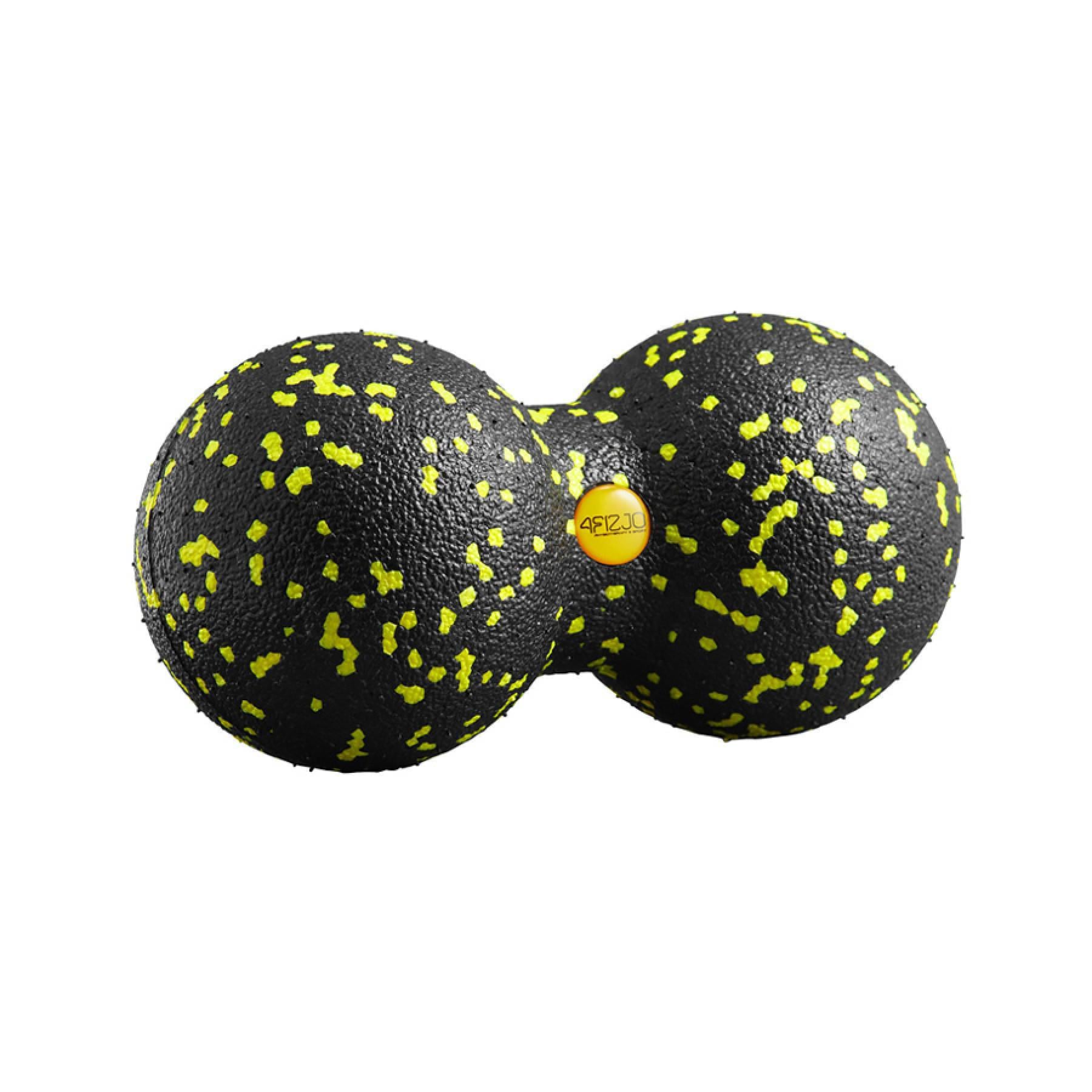 Массажный мяч двойной 4FIZJO EPP DuoBall 8 см Black/Yellow (20727)