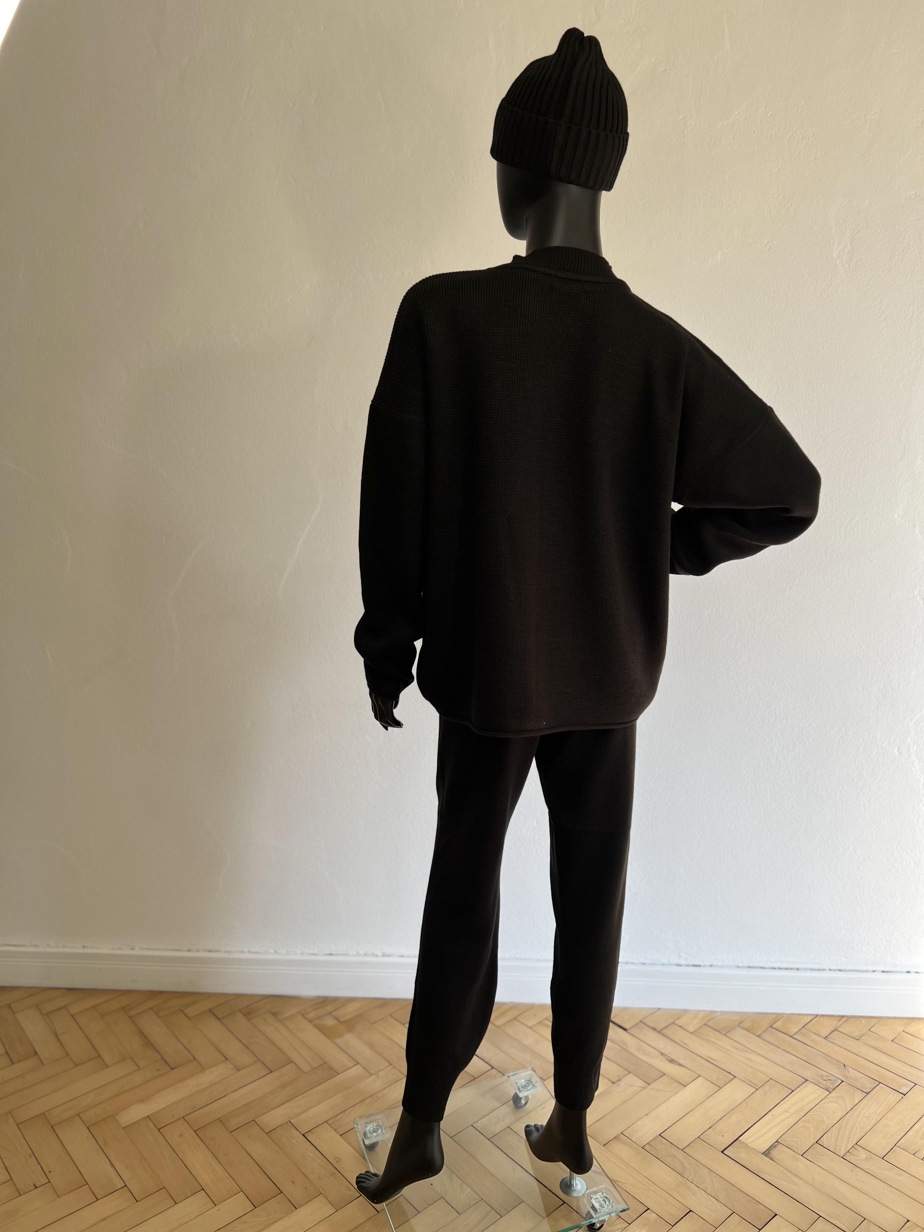 Брюки вязаные женские на зиму-весну WALERI one size Черный - фото 1 Брюки вязаные женские на зиму-весну WALERI one size Черный - фото 1