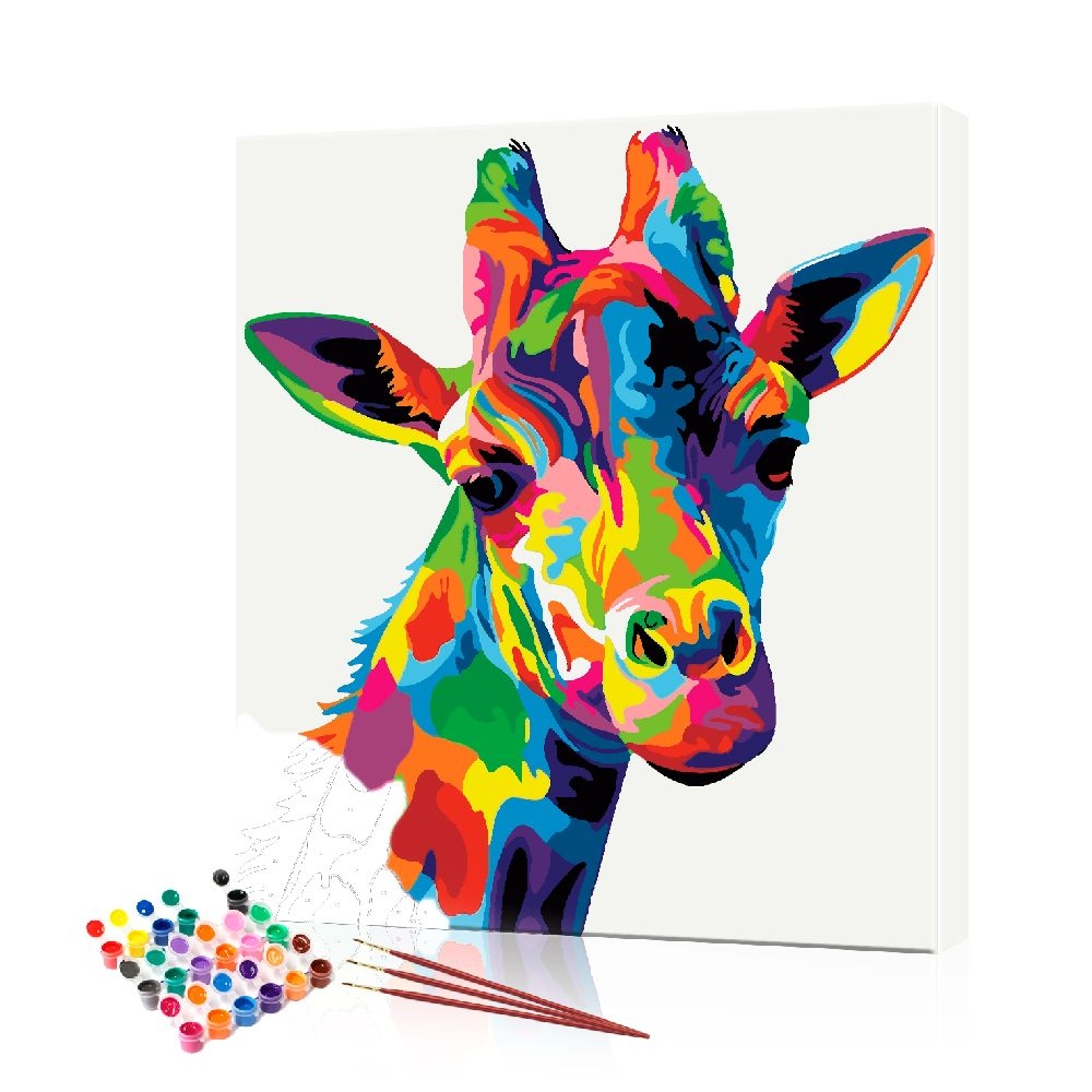 Картина по номерам ArtSale Цветной жираф PBN0469 40х50 см