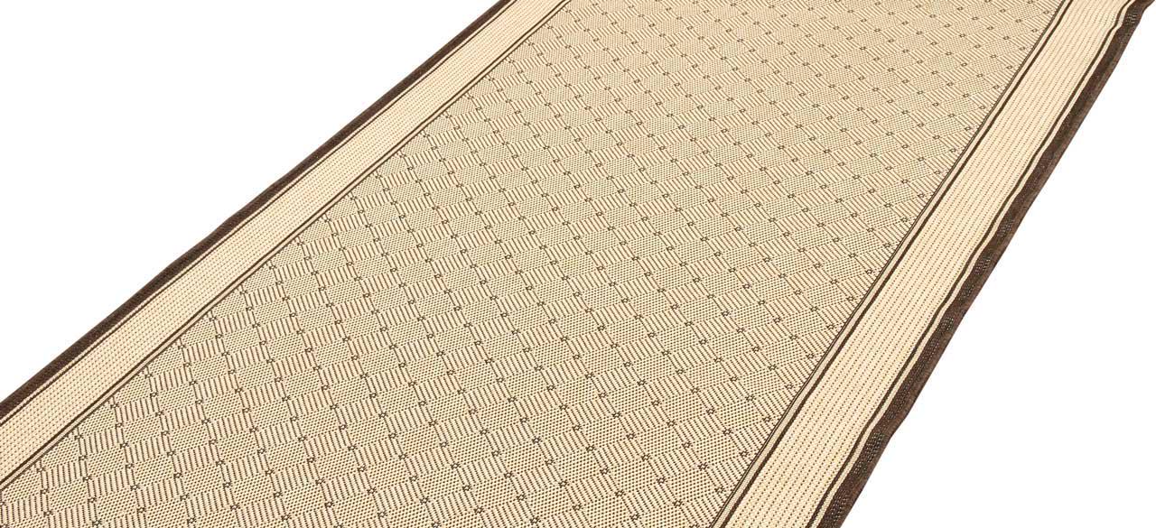 Ковер безворсовый на резиновой основе DAKARIA Karat Flex Run 1944/19 1,20x2,60 м Бежевый/Коричневый (00-00009349) - фото 2