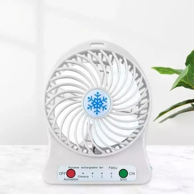 Вентилятор настільний Mini Fan XSFS-01 з акумулятором 18650 Білий (4376) - фото 5 Вентилятор настільний Mini Fan XSFS-01 з акумулятором 18650 Білий (4376) - фото 5