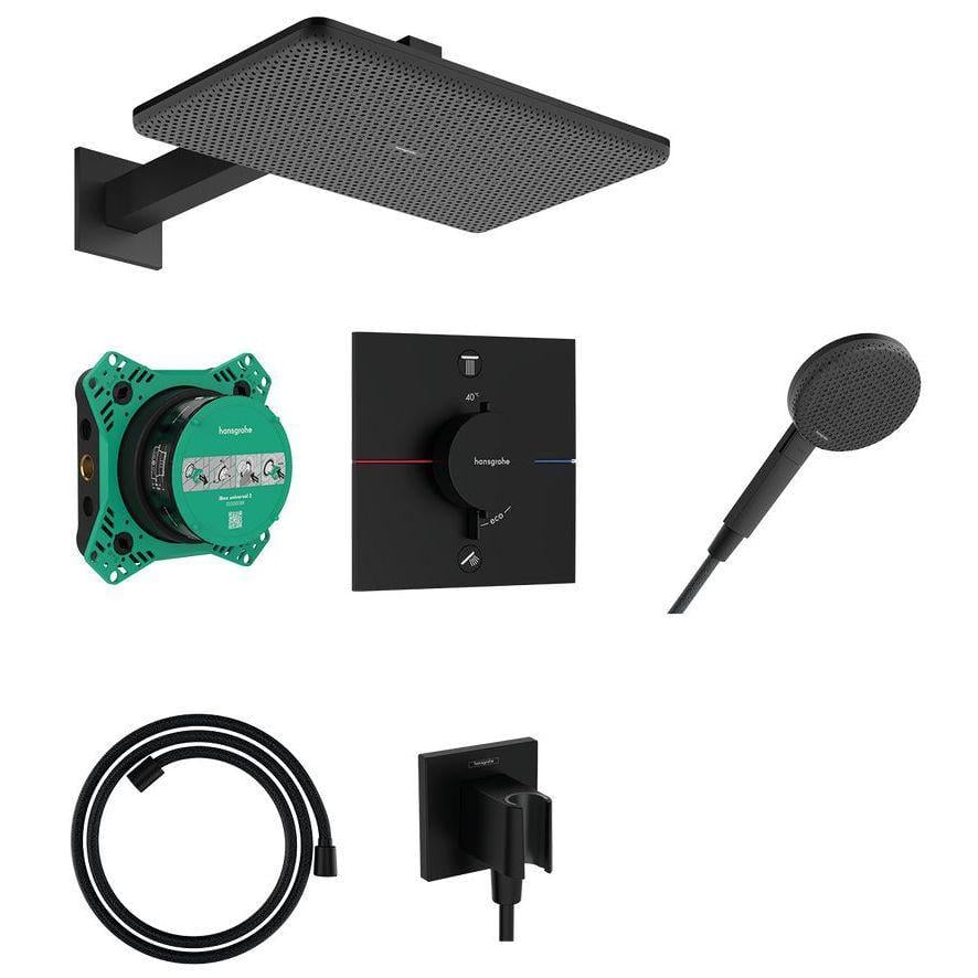 Душовий комплект Hansgrohe Raindance Alive Q 210/340 1jet 6в1 Чорний матовий (LM-24620670)