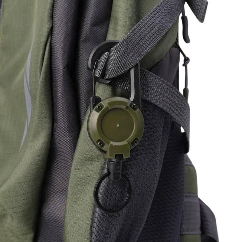 Карабін-ретрактор висувний зі сталевим тросом Олива (3592809) - фото 3 Карабін-ретрактор висувний зі сталевим тросом Олива (3592809) - фото 3