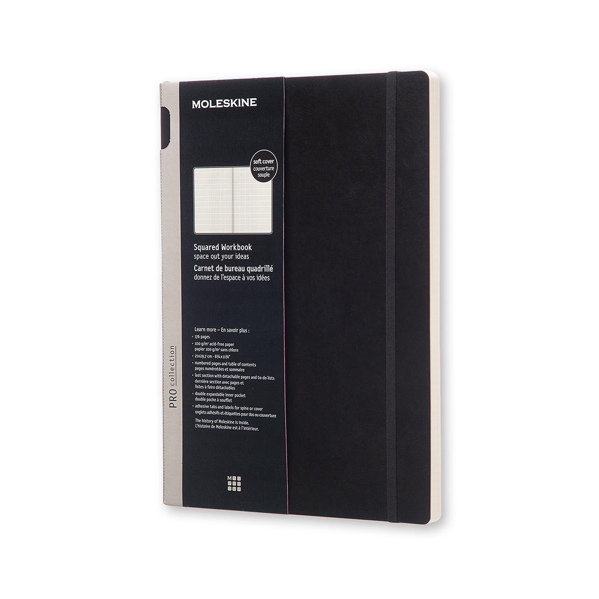 Блокнот Moleskine Workbook а4 21х29,7 см в клетку мягкий Черный