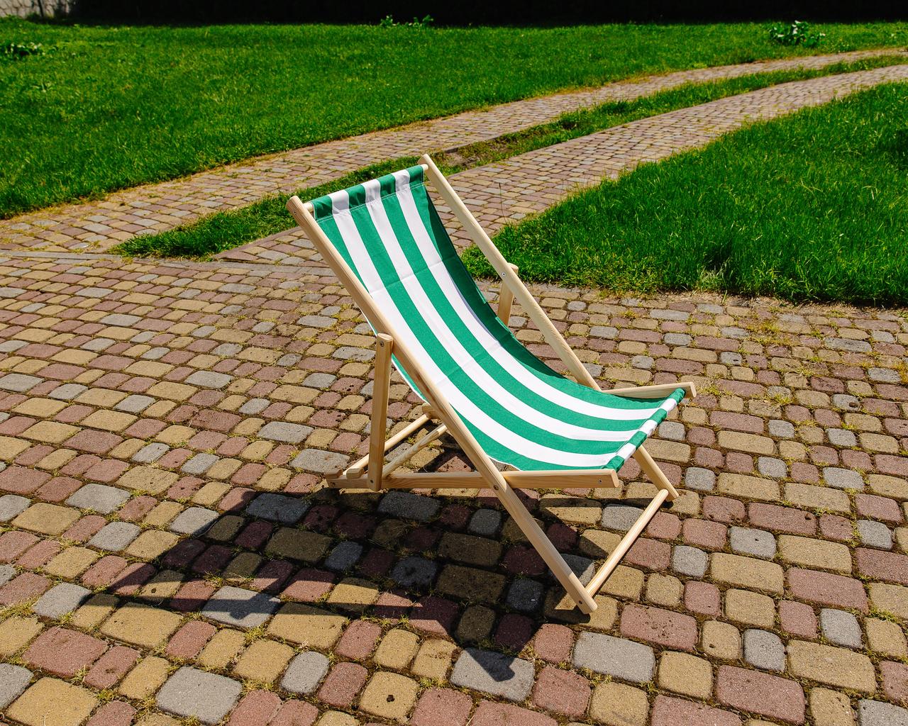 Шезлонг для дачи тканевый XRmaster Зеленый (КШ-005) - фото 4