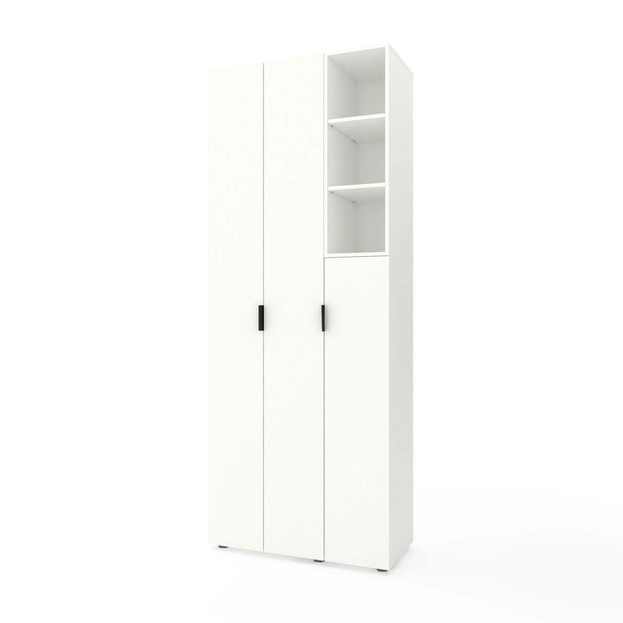 Шкаф Metkas Home A003R ЛДСП 900x420x2300 мм Белый Снег - фото 2 Шкаф Metkas Home A003R ЛДСП 900x420x2300 мм Белый Снег - фото 2