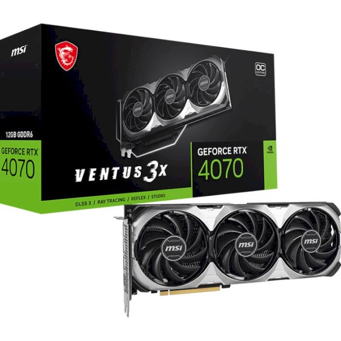 Видеокарта MSI VENTUS NVIDIA RTX 4070 3X E1 12G OC GDDR6 PCIe 4,0 (b3e61d0a)