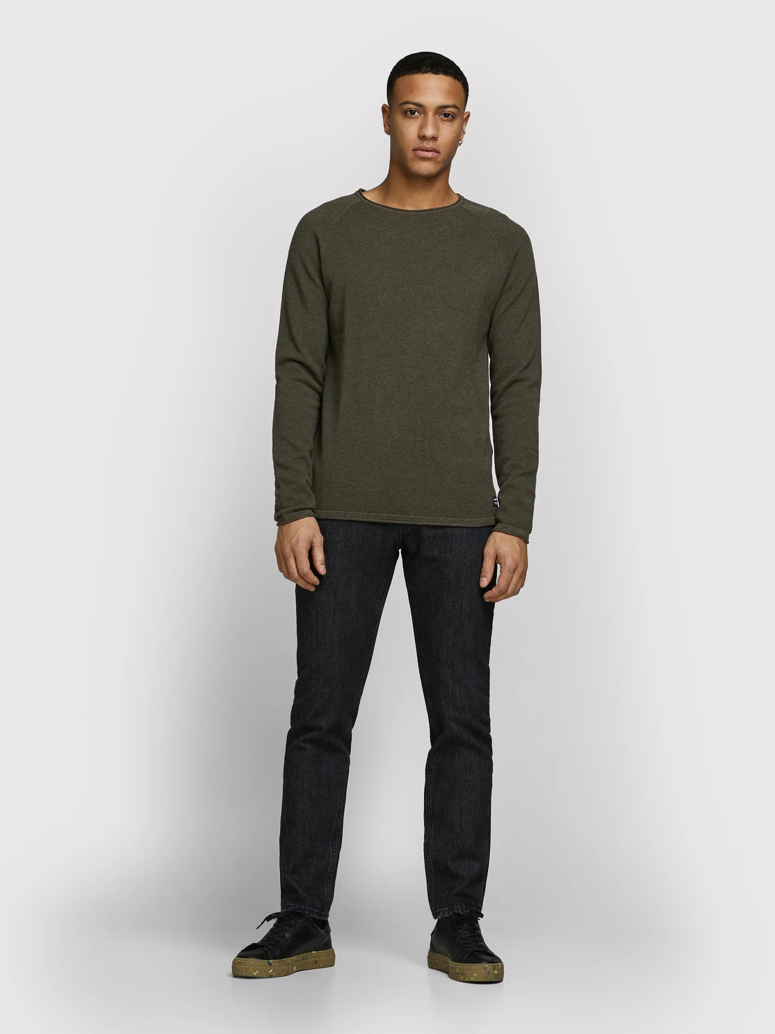 Светр Jack & Jones Hill Knit Хакі 2XL (21339146) - фото 2