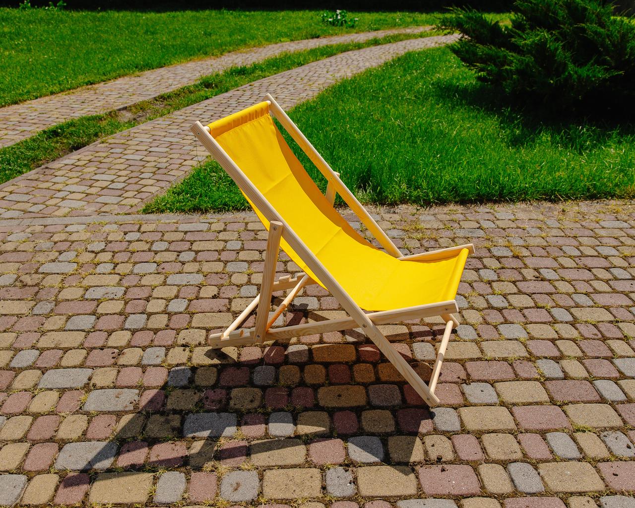 Шезлонг для дачи тканевый XRmaster Желтый (0001493) - фото 5