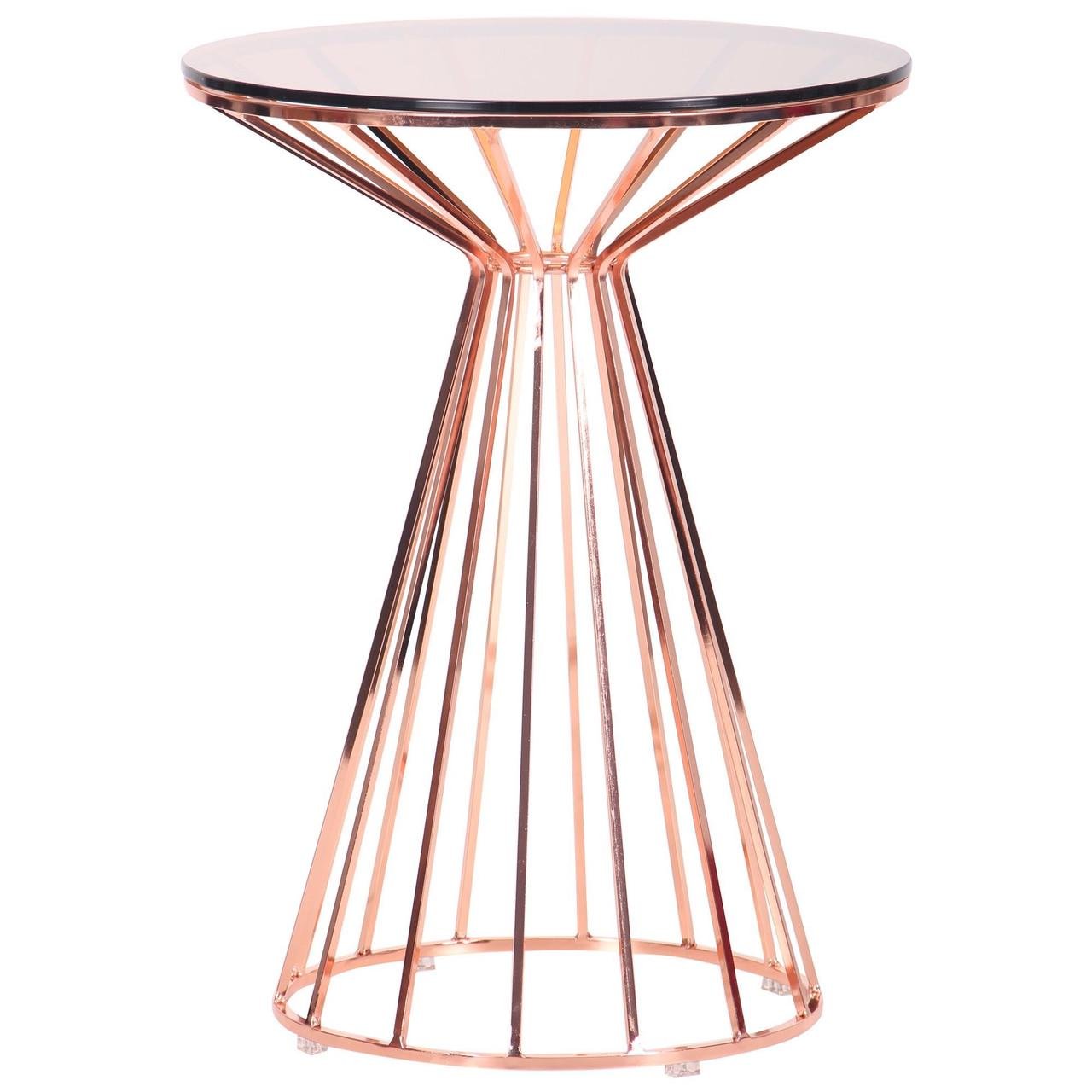 Стол Canary glass top Rose gold