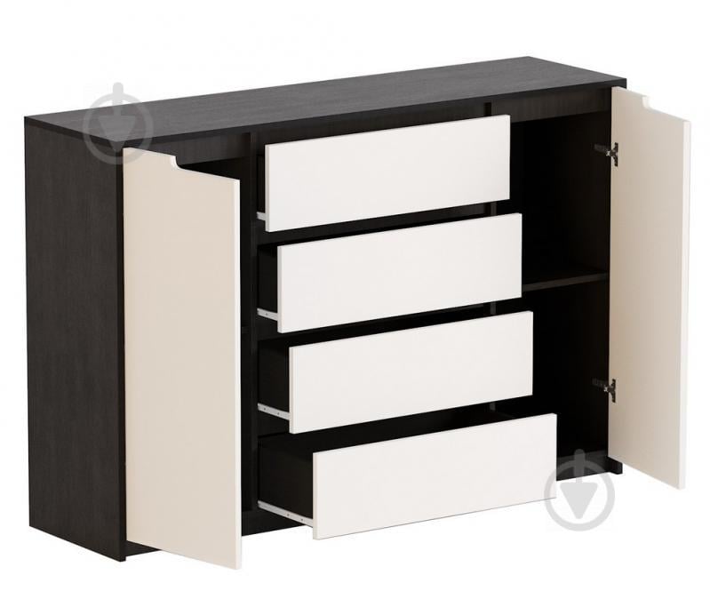 Комод для вещей Эверест Микс-3 Ролики венге белый