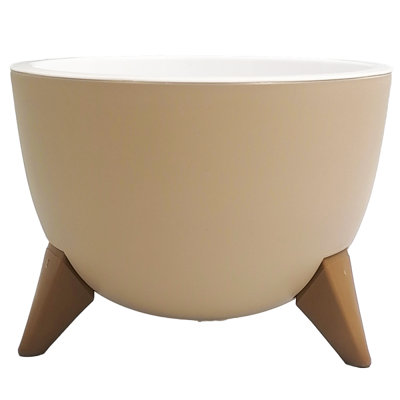 Горшок для цветов Serinova Ufo 10 л 2 шт. Бежевый - фото 1 Горшок для цветов Serinova Ufo 10 л 2 шт. Бежевый - фото 1