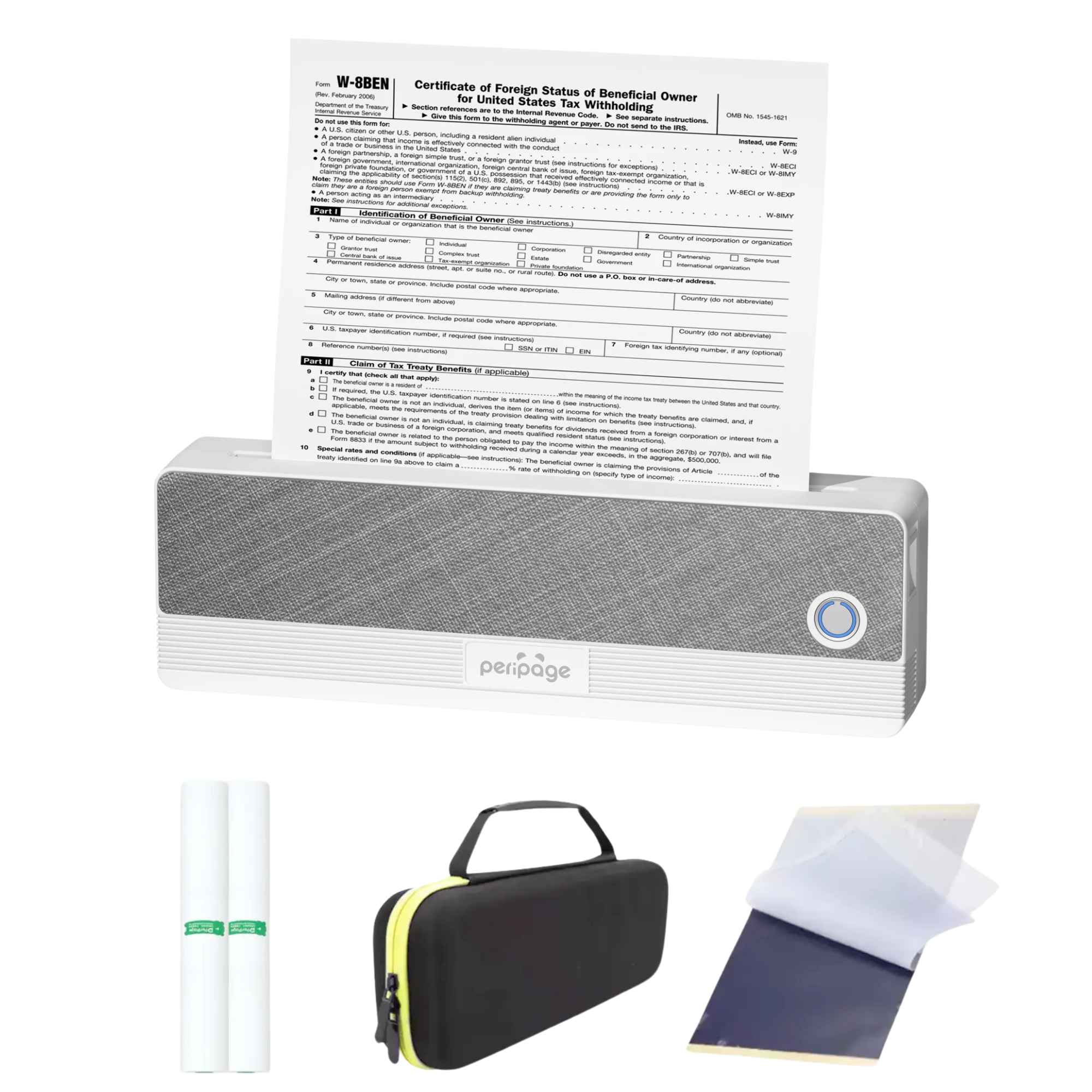 Термопринтер PeriPage P81 для тату и документов/2 рулона термо бумаги/5 листов бумаги для трансфера тату/чехол (PeriPage P81 №3) - фото 2 Термопринтер PeriPage P81 для тату и документов/2 рулона термо бумаги/5 листов бумаги для трансфера тату/чехол (PeriPage P81 №3) - фото 2