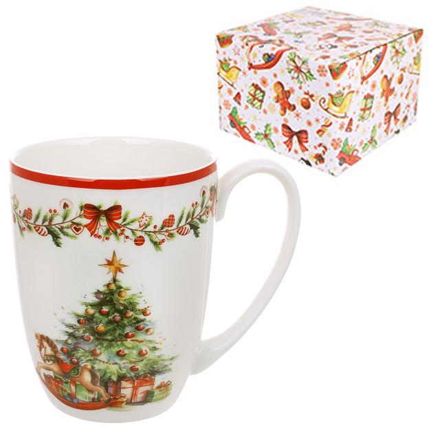 Кружка фарфорова Різдвяна Ялинка 350 мл - фото 2 Кружка фарфорова Різдвяна Ялинка 350 мл - фото 2