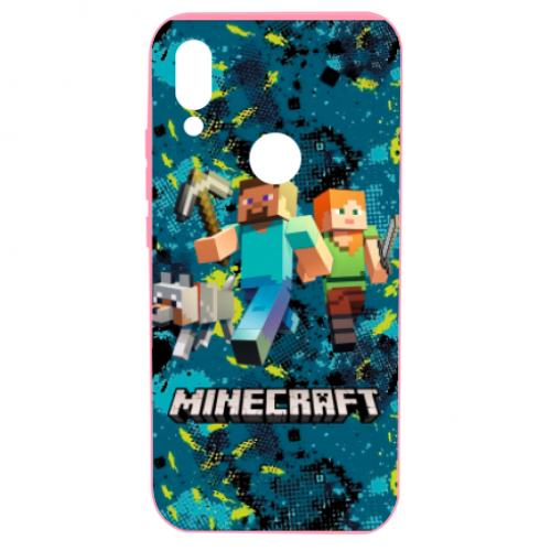 Чехол для Xiaomi Redmi 7 Minecraft Steve Alex And Dog (6848340-7-134799)