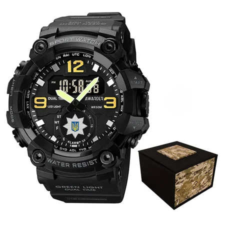 Наручные часы Awarder 003BKPO Полиция Черный (432)